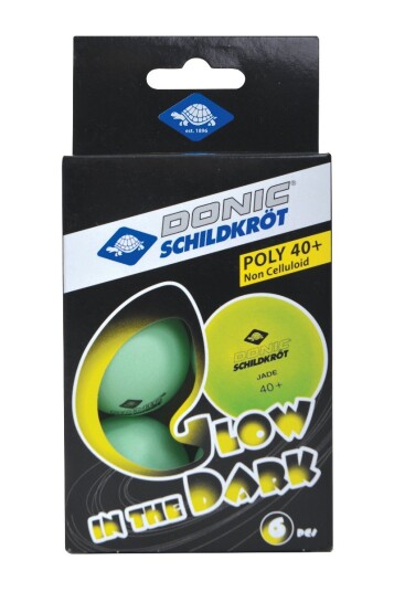 Donic-Schildkröt Bordtennisballer Poly 40+ Glow 6 stk. Ø4 cm