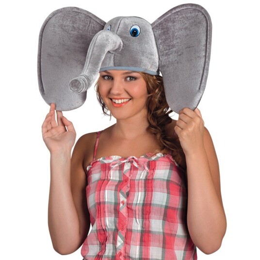 Boland 99949, Hatt Til Kostyme, Voksen, Alle Kjønn, Elefant, Polyester, Grå