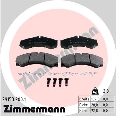 Bremseklosser ZIMMERMANN 29153.200.1