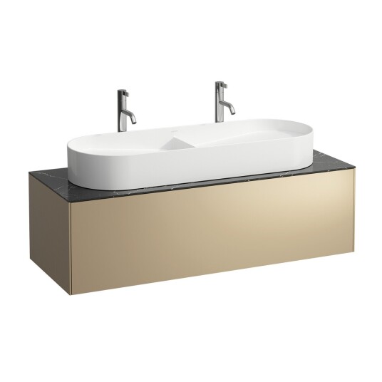 Laufen Sonar Servantskap med 1 skuff 1175x455 mm m/topp Gull/Nero Marquina