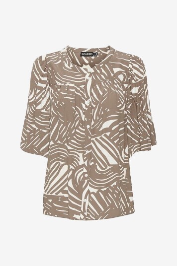 Soaked in Luxury - Bluse slMarian Shirt SS - Brun