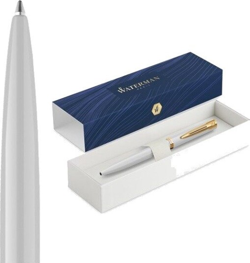 Waterman Impression White Lacquer G.T. Ballpen M Blue ink