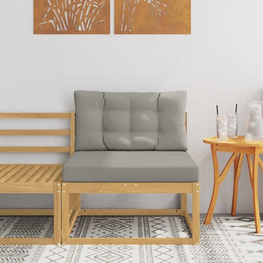 vidaXL Ute Midt Sofa Polyester Hvit