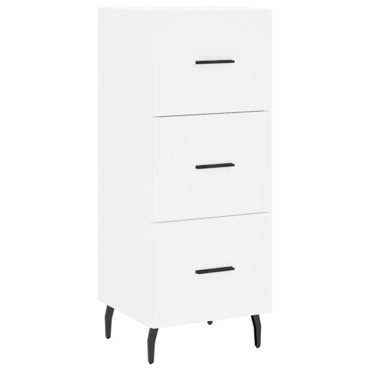 vidaXL Highboard hvit 34,5x34x180 cm konstruert tre 8720845482879