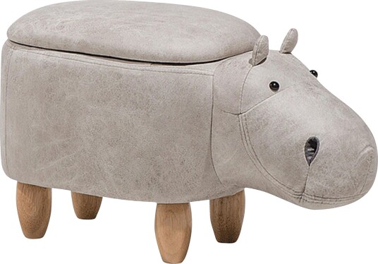 Hippo Puff 32 cm Grå