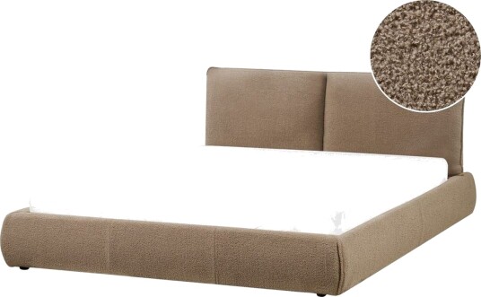 Seng med lamellramme Vinay Taupe 160x200 cm
