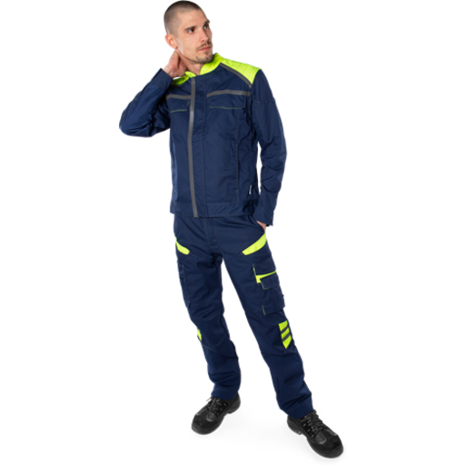Fristads Jacka 4555 Stfp Marinblå/varsel Gul 4xl Fristads Jacka 4555 Stfp Marinblå/varsel Gul 4xl