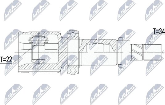 Nty Drivaksel NTY NPW FR 142