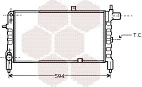 VAN WEZEL 37002074 Radiator motorkjøling