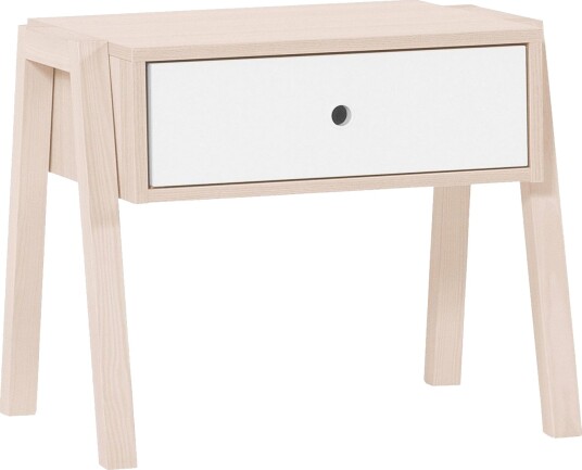 Spot Nattbord 58 cm med Oppbevaring Skuff Natur/Hvit - VOX