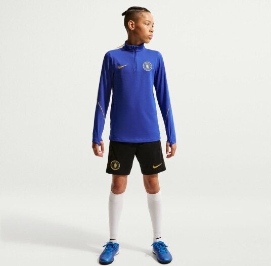 Chelsea Treningsskjorte Dri FIT Strike Drill   Blå/Hvit/Gul Barn   Nike størrelse XL: 158 170 cm