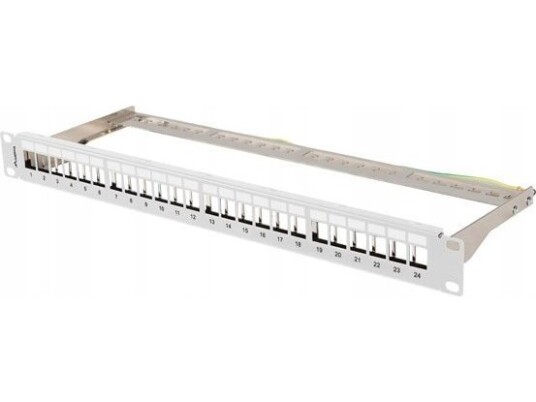 Lanberg Patch Tomt Panel Lanberg Ppks-0924-S 24 Port 1U 19" For Keystone-Moduler Grå