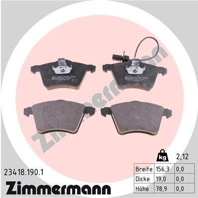Bremseklosser ZIMMERMANN 23418.190.1 Bremseklosser ZIMMERMANN 23418.190.1