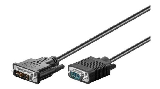 Pro DVI-I til VGA-kabel 3m Svart