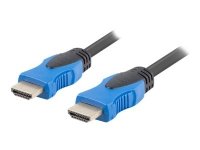 Lanberg - Premium High Speed - HDMI-kabel med Ethernet - HDMI hann til HDMI hann - 50 cm - svart - 4K-støtte