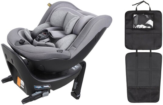 Beemoo Reverse i-Size Bakovervendt Bilstol inkl. 3-in-1 Setebeskyttelse Mineral Grey