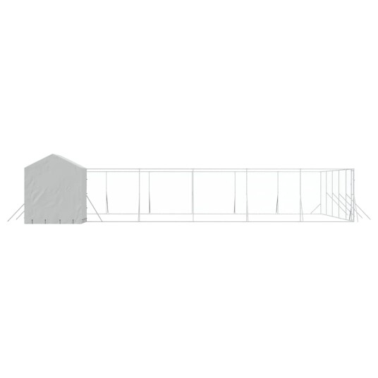 Vidaxl Utendørs Hundekennel Sølv 12X12X2.5 M Galvanisert Stål