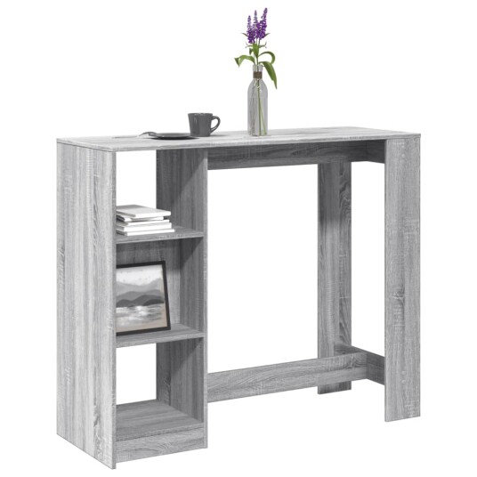  Barbord med hylle grå sonoma eik 124x46x103,5 cm konstruert tre 8721158386847