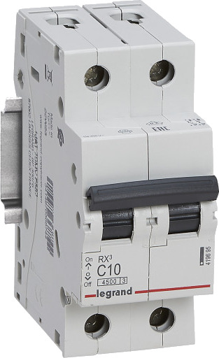 Legrand 6 stk RX³ MCB automatsikring C20 2P 2M 4,5kA