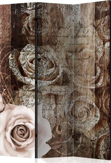 Romdeler - Old Wood & Roses 135x172 - Artgeist sp. z o. o.