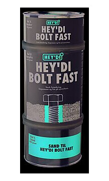 Hey'di bolt fast 15 kg boltegysing heydi stopemasse og lim pa epoxybasis Hey'di bolt fast 15 kg boltegysing heydi stopemasse og lim pa epoxybasis
