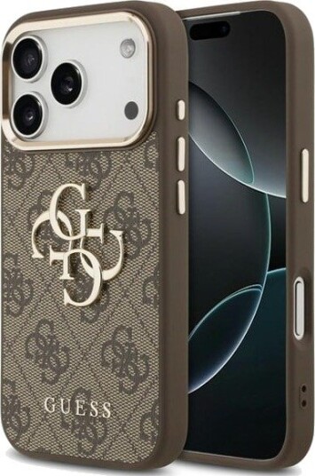 GUESS 4G Big 4G Classic Logo Case for iPhone 17 Pro Max / 18 Pro Max - Brown and Gold