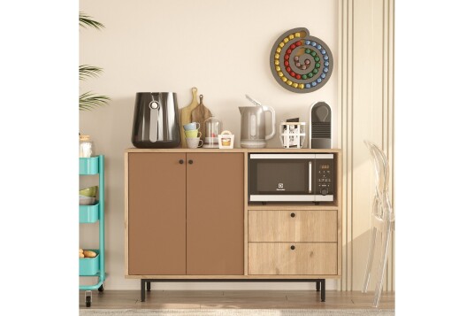 Donae Kommode 120 cm Eik/Rød