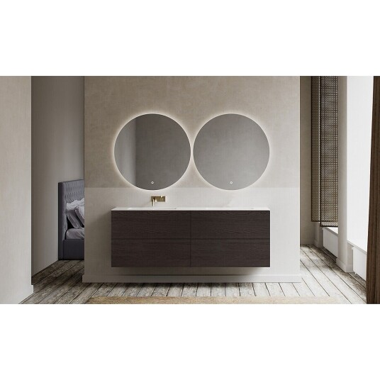 Copenhagen Bath Rungsted Servantskap 160 160x45x54,5 cm med servant Røkt Eik