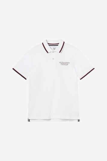 Jack & Jones Junior T skjorte jprBluarchie SS Polo SG Jnr Hvit