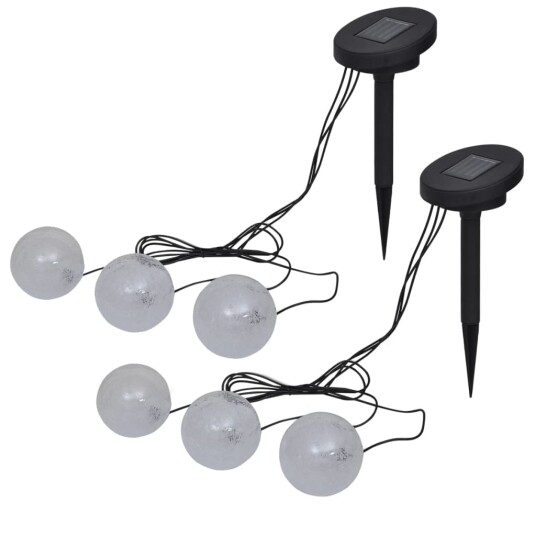 Flytende lamper 6 stk LED for dam og basseng