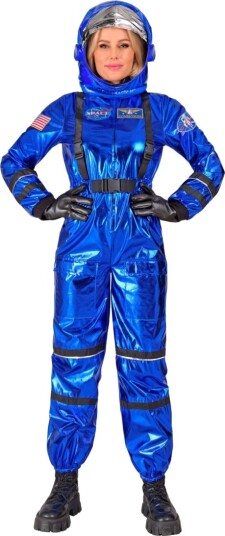 Widmann Klassisk Blått Astronaut Damekostyme Medium 29062 Widmann Klassisk Blått Astronaut Damekostyme Medium 29062