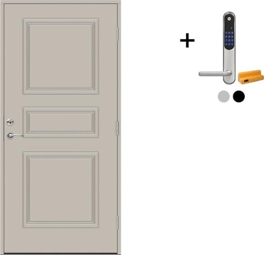 Ytterdør Swedoor Advance-Line Classic Puccini med Yale Doorman Classic Home