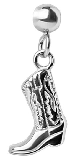 Muli Collection Boot Charm Silver Muli Collection Boot Charm Silver