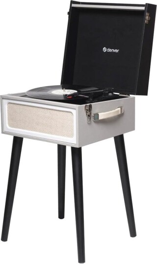 Denver VPR-250 Platespiller med Bluetooth, FM og USB - Svart/Grå