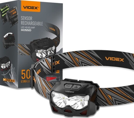 Videx LED-hodelykt 2x5W frontlykt - 5000K, lysstyrke: 500lm - Kulør : Nøytral