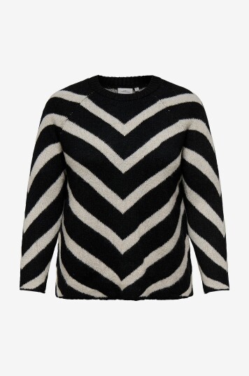 Only Carmakoma Pullover carEliza LS Pullover Knt Svart