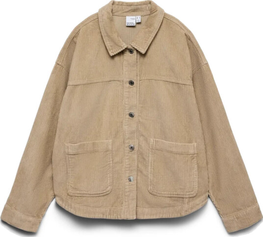 Vero Moda Vmjamie Ls Corduroy Shacket Mix Noos   Beige   M