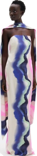 Malina Zelda Scarf Detail Maxi Dress Multi/patterned 40