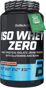 Biotech usa Iso Whey Zero 908g Strawberry, proteinpulver Strawberry