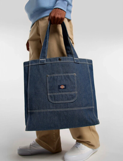 Dickies Denim Tote Bag Navy ONE SIZE Dickies Denim Tote Bag Navy ONE SIZE