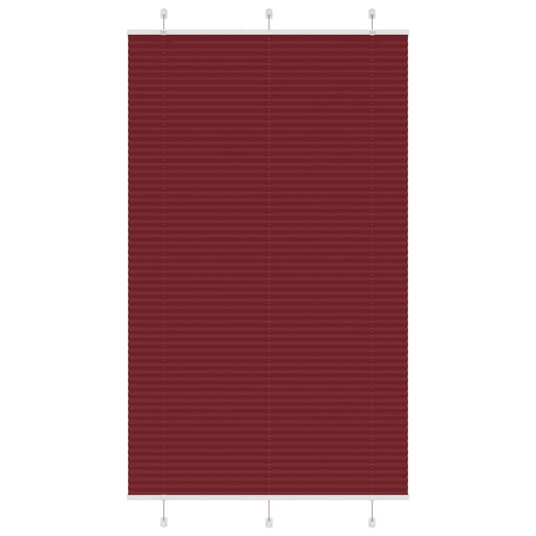 Plisségardin Bordeaux Rød 115x200 cm Stoff Bredde 114,4