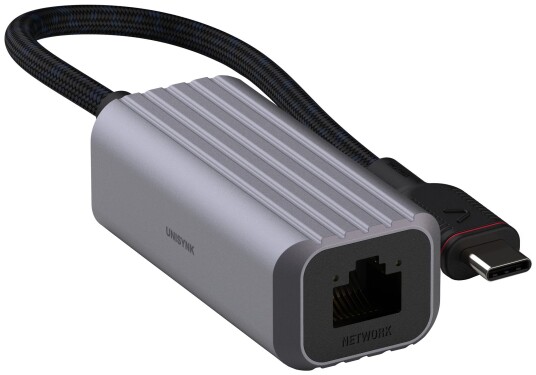 Unysink USB-C Gigabit Ethernet Adapter Grå