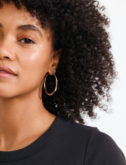 Pilgrim Presence Hoop Earrings Gold Plated Gold ONE SIZE