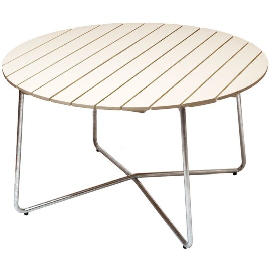 Grythyttan Stålmöbler Bord 9A 120 ubehandlet teak / varmforsinket stativ Grythyttan Stålmöbler