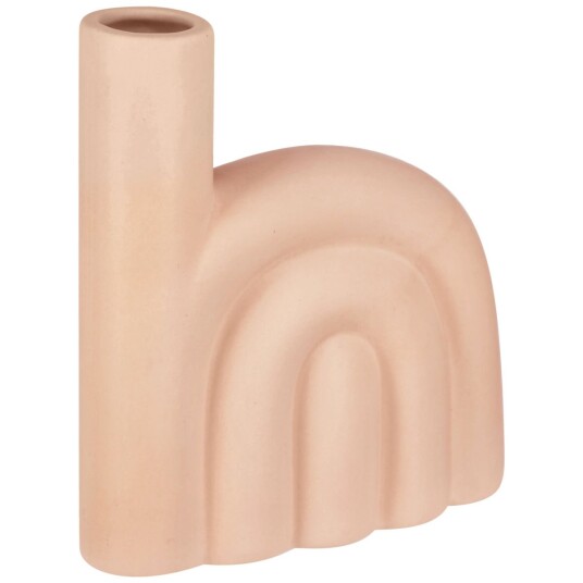 Vase Sami stor; 16.2x5.3x18 cm (LxBxH); Beige; Asymmetrisk