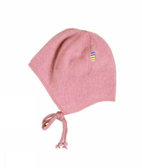 Rosa myk hjelm i ull | Joha | Baby | Støvete rosa | størrelse 45CM | 100% Soft Ull til