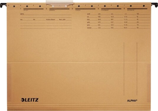 Leitz Alpha Hengefil For A4 210 X 297 Mm Naturlig Brun
