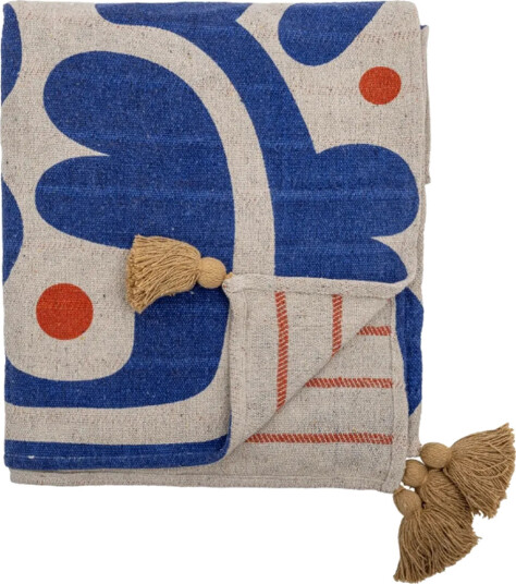 Bloomingville Eviaya pledd 130x160 cm Blå