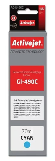 Original blekkpatron Activejet AC-G490C Cyan