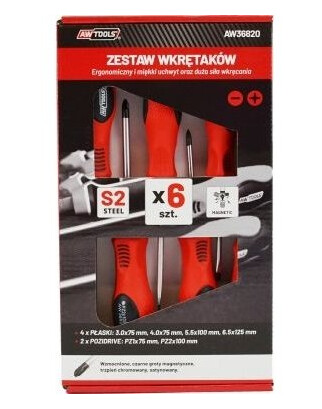 Awtools S2 Skrutrekkere 6 Stk. (Aw36820) Awtools S2 Skrutrekkere 6 Stk. (Aw36820)
